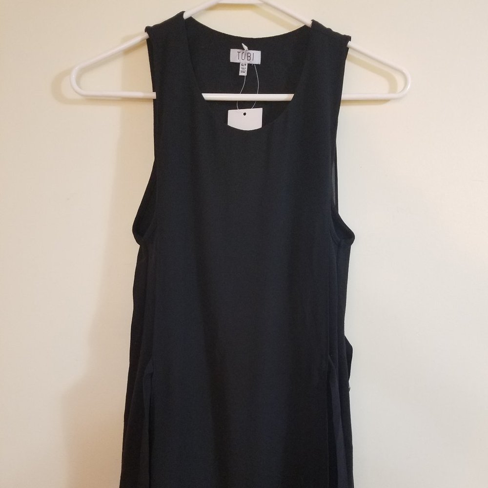 TOBI Black Sleeveless Maxi Sheer Dress NWT